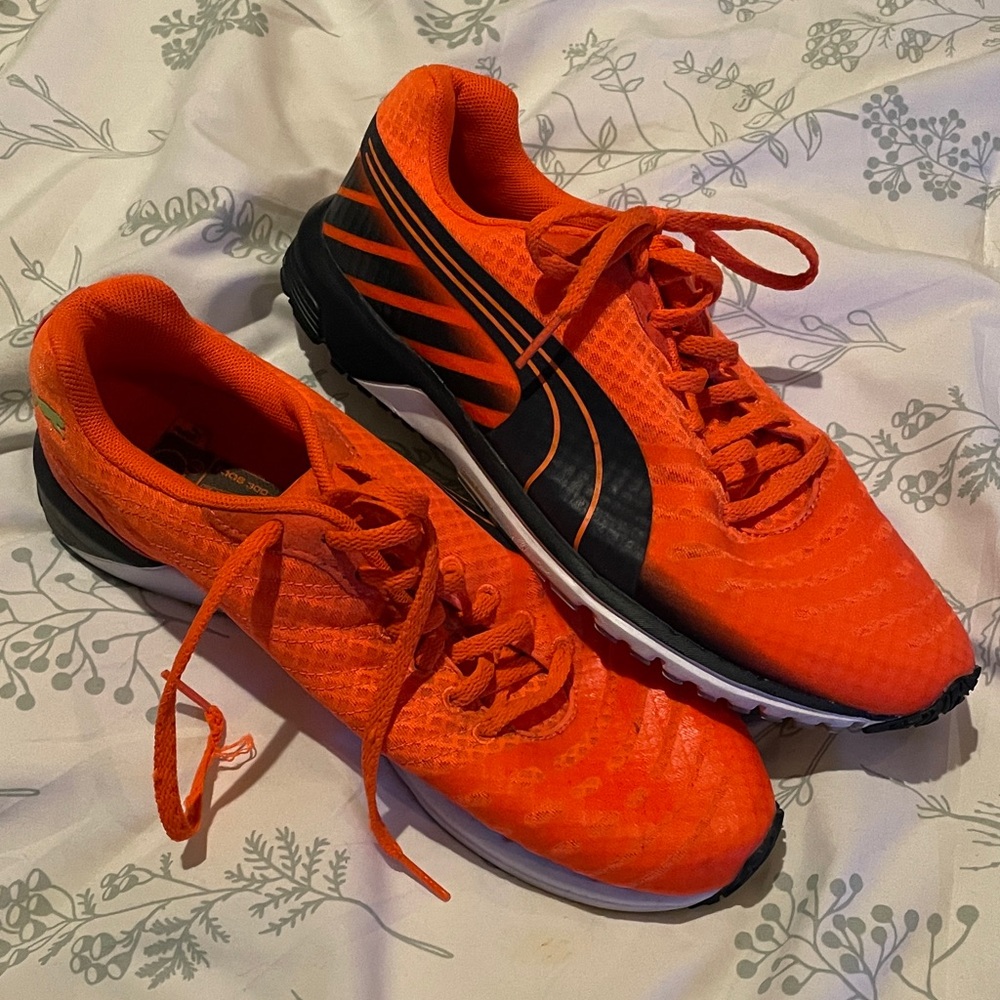 Puma Orange and Black Athletic Shoes